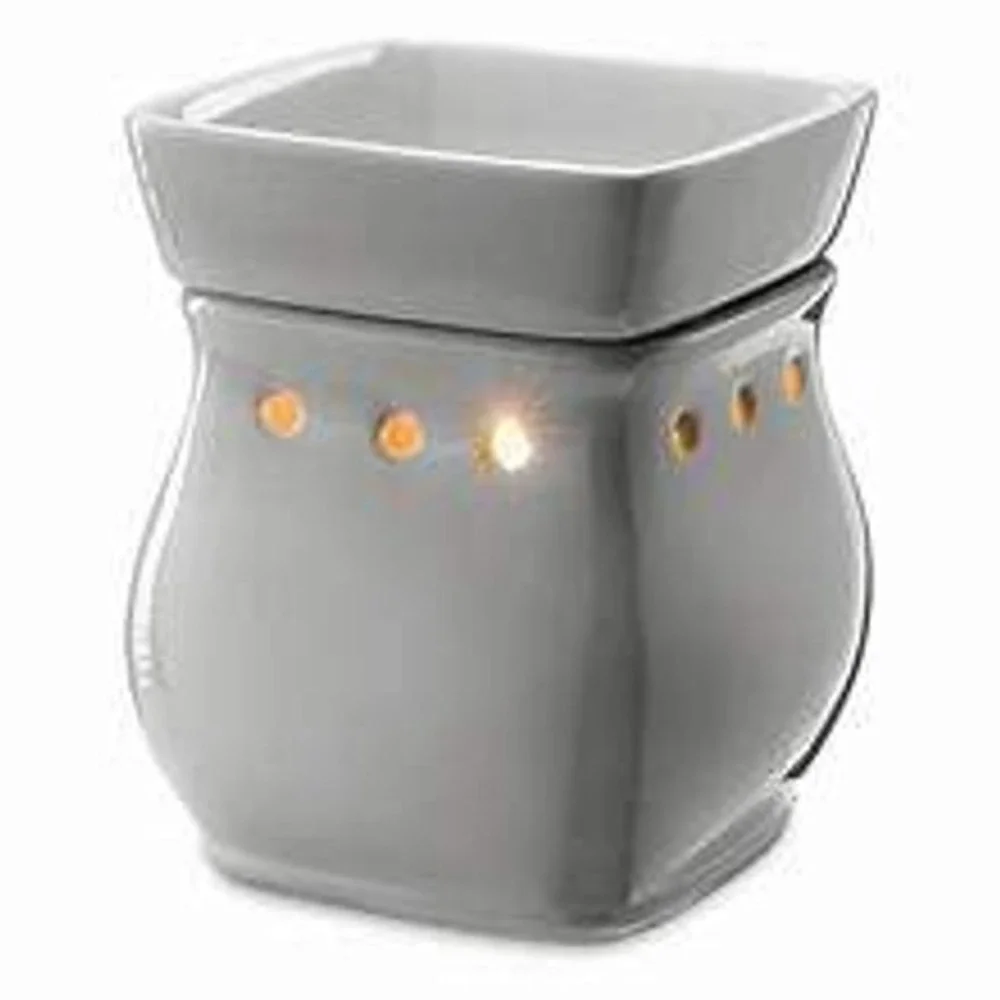 Scentsy Classic Curve Gloss Gray Full Size Ceramic Wax Warmer‎ New in Box
